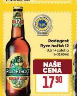 Billa Pivo radegast ryze hořká 12 nabídka