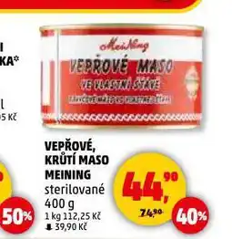 Penny Market Vepřové, krůtí maso meining nabídka