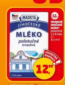 Penny Market Jihočeské trvanlivé mléko nabídka