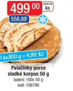 Qanto Palačinky porce sladké korpus nabídka