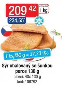 Qanto Sýr obalovaný se šunkou porce nabídka