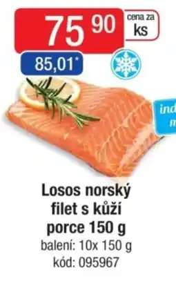 Qanto Losos norský filet s kůží porce nabídka