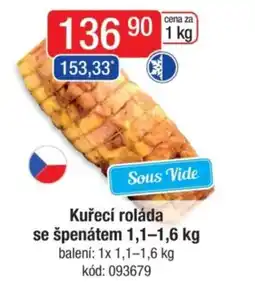Qanto Kuřecí roláda se špenátem nabídka