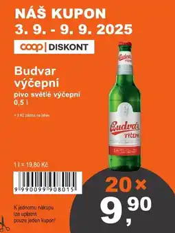 COOP DISKONT BUDVAR Výčepní nabídka