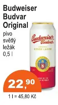 COOP DISKONT BUDWEISER Budvar original nabídka