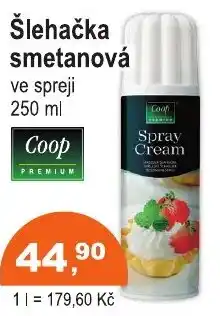 COOP DISKONT Šlehačka smetanová nabídka