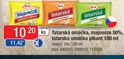 Qanto Tatarská omáčka, majonéza 50%, tatarská omáčka pikant nabídka