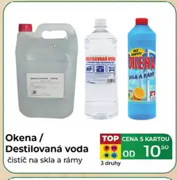 Tamda Foods Okena / destilovaná voda nabídka