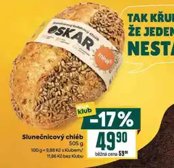 Billa Slunčnicový chléb nabídka