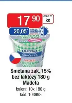 Qanto MADETA Smetana zak. 15% bez laktózy nabídka