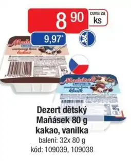 Qanto Dezert dětský Maňásek kakao, vanilka nabídka