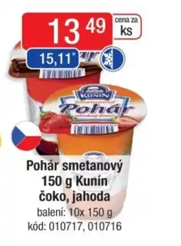 Qanto Pohár smetanový Kunín čoko, jahoda nabídka
