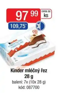 Qanto Kinder mléčný řez nabídka