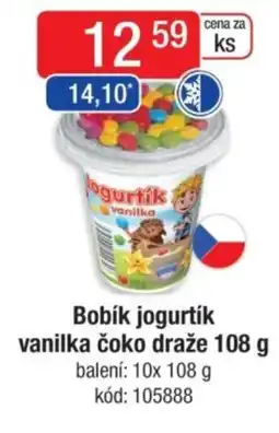 Qanto Bobík jogurtík vanilka čoko draže nabídka
