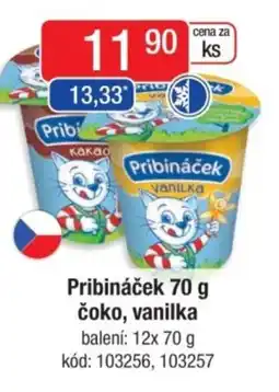 Qanto Pribináček čoko, vanilka nabídka