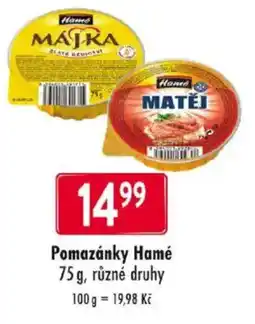 Qanto Pomazánky Hamé nabídka
