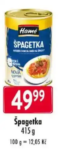 Qanto Hame Špagetka nabídka