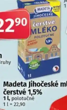 COOP TIP MADETA Jihočeské mléko čerstvé 1,5% nabídka