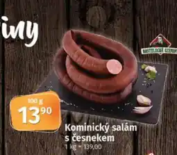 COOP TIP Kominický salám s česnekem nabídka