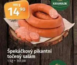 COOP TIP Špekáčkový pikantní točený salám nabídka