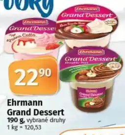 COOP TIP Ehrmann Grand Dessert nabídka