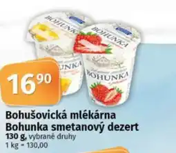 COOP TIP Bohušovická mlékárna Bohunka smetanový dezert nabídka