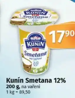 COOP TIP Kunín Smetana 12% nabídka