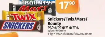 COOP TIP Snickers/Twix/Mars/ Bounty nabídka
