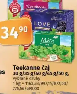 COOP TIP Teekanne čaj nabídka