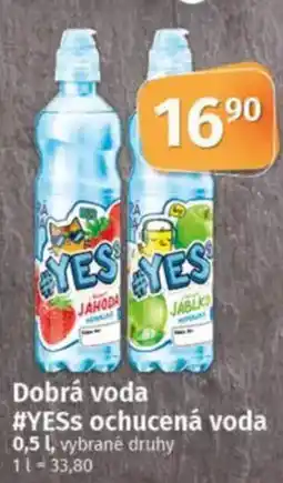 COOP TIP Dobrá voda #YESS ochucená voda nabídka