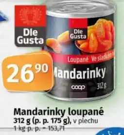 COOP TIP Mandarinky loupané nabídka