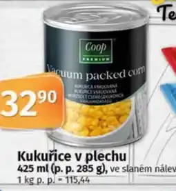 COOP TIP Kukuřice v plechu nabídka