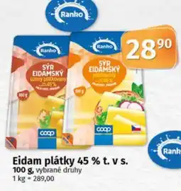COOP TIP Ranko Eidam plátky 45 % t. v s. nabídka