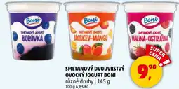 Penny Market SMETANOVÝ DVOUVRSTVÝ OVOCNÝ JOGURT BONI různé druhy, 145 g nabídka