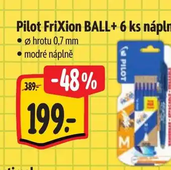 Albert Pilot Frixion BALL+ 6 ks náplní nabídka