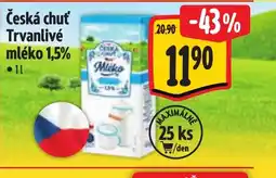Albert Česká chuť Trvanlivé mléko 1,5% nabídka