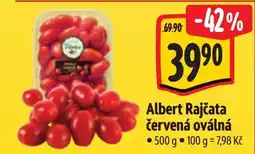Albert Albert Rajčata červená oválná nabídka