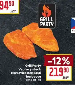 Billa Grill Party Vepřový steak z krkovice bez kosti barbecue nabídka