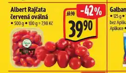 Albert Rajčata červená oválná nabídka