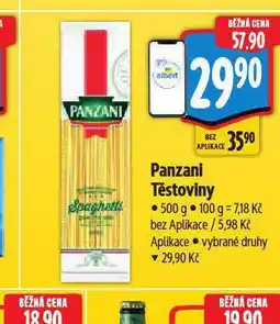 Albert Panzani těstoviny nabídka