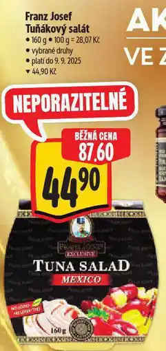 Albert Franz josef tuňákový salát nabídka