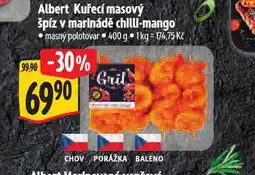 Albert Kuřecí masový špíz v marinádě chilli-mango nabídka