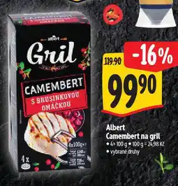 Albert Camembert na gril nabídka