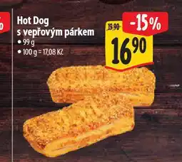 Albert Hot dog s vepřovým párkem nabídka