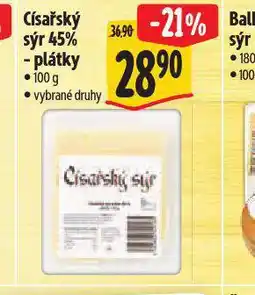 Albert Císařský sýr 45% plátky nabídka