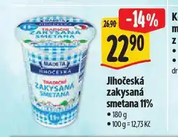 Albert Jihočeská zakysaná smetana 11% nabídka