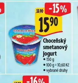 Albert Choceňský smetanový jogurt nabídka