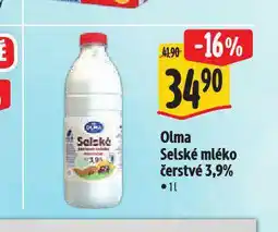 Albert Olma selské mléko čerstvé 3,9% nabídka