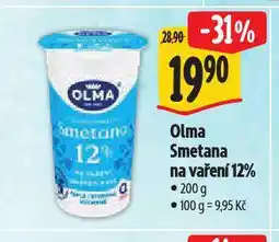 Albert Olma smetana na vaření 12% nabídka