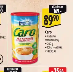 Albert Caro instantní cereální nápoj nabídka